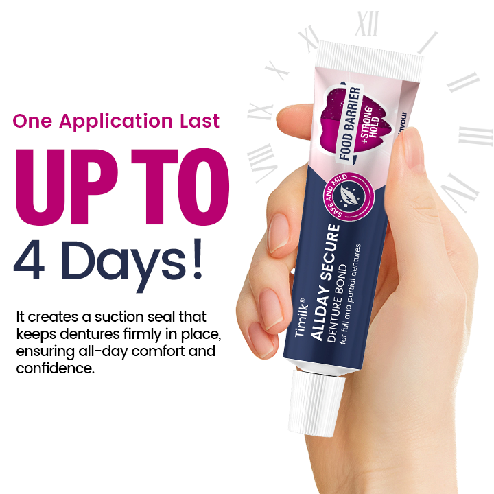 Timilk® AllDay Secure Denture Bond-