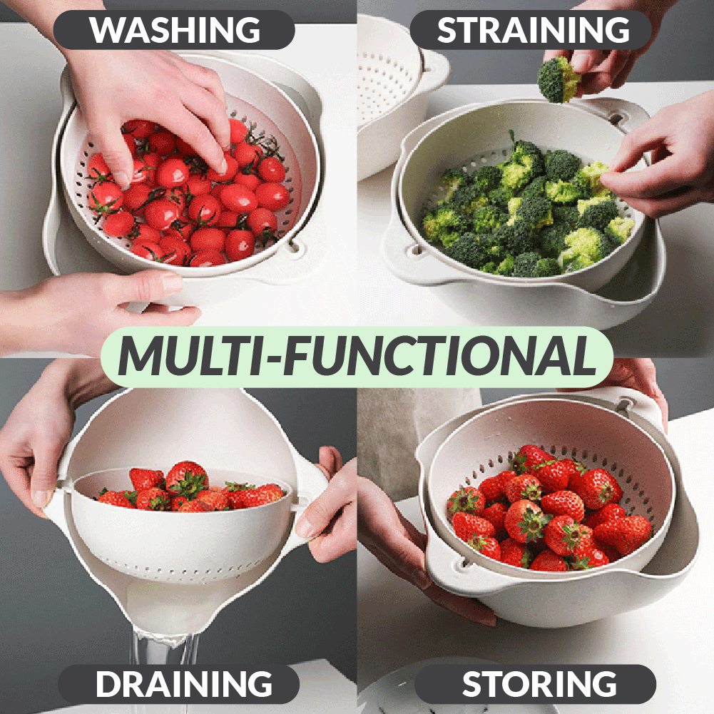 2 In 1 Dual Kitchen Strainer